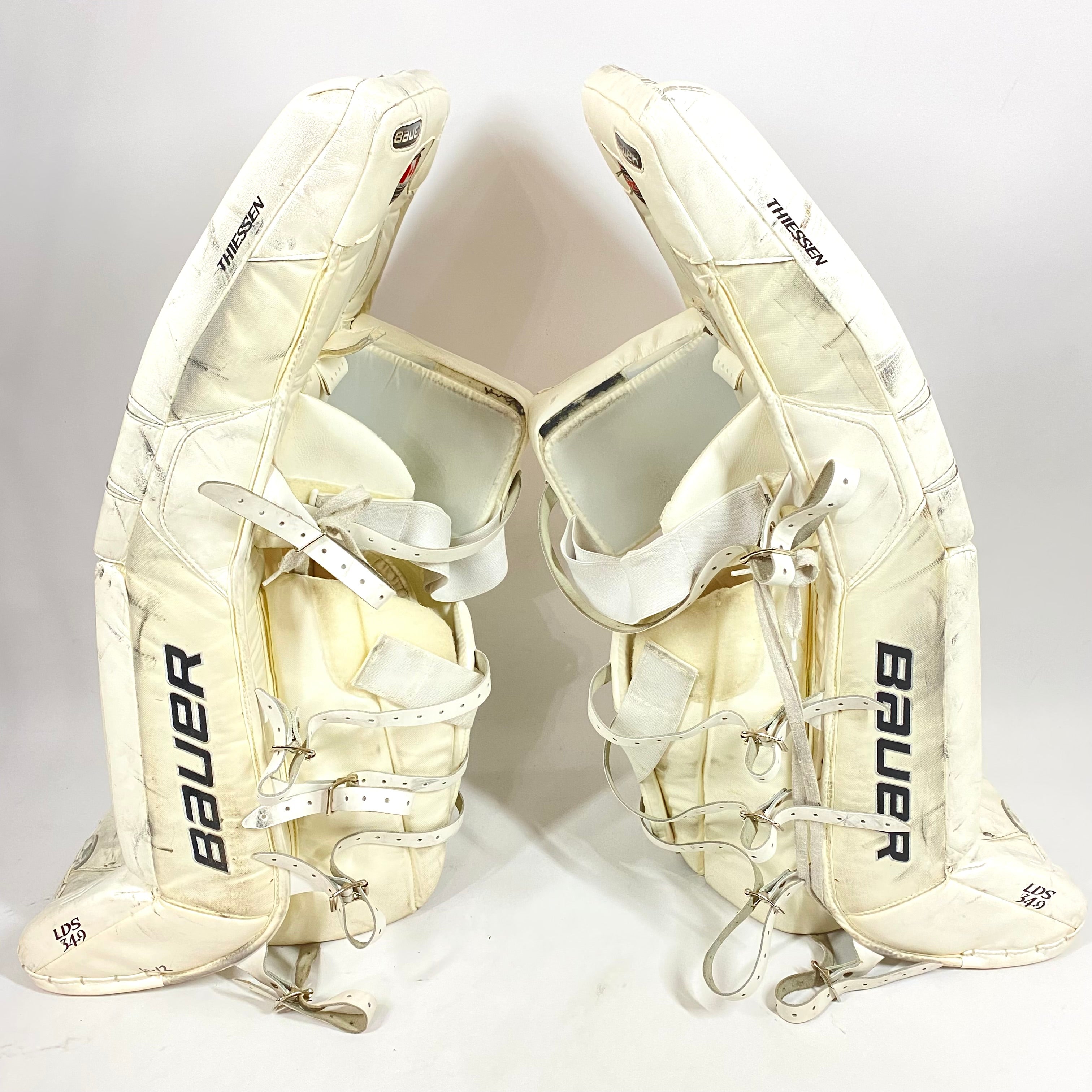 Bauer Reactor 9000 - Jambières de gardien Pro Stock d'occasion (blanches)
